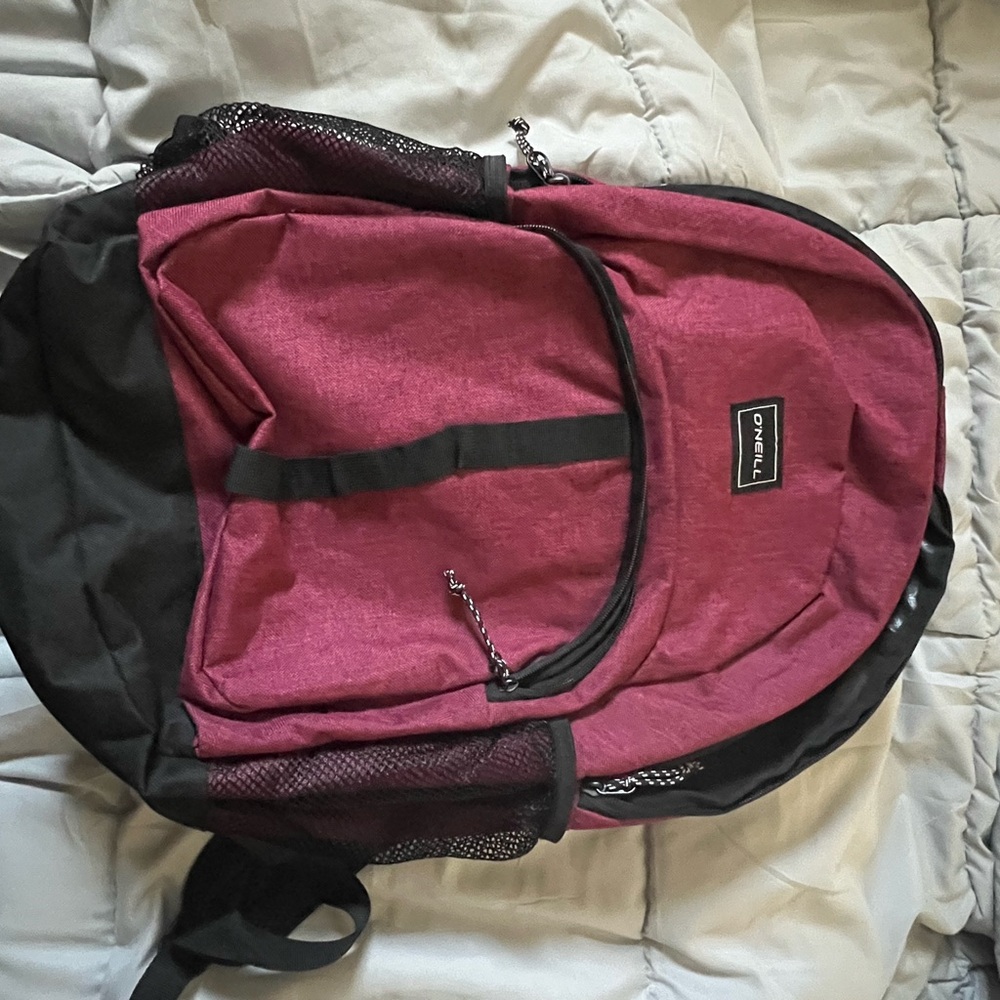 O'Neill Maroon and Black Backpack